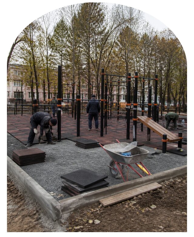 Проектирование и строительство воркаут площадки в Кемерово